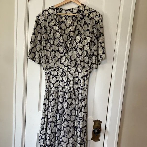 Vintage | Dresses | Vintage 8s Drop Waist Silk Blend Pattern Dress |  Poshmark